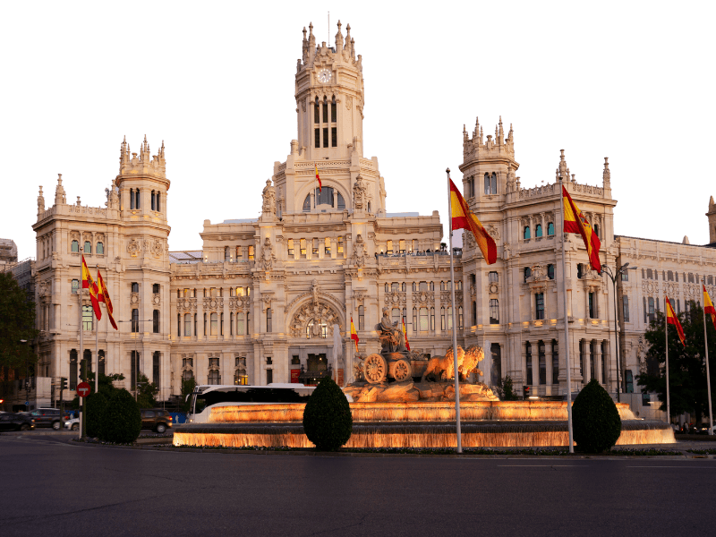 Barcelona cityscape at sunset